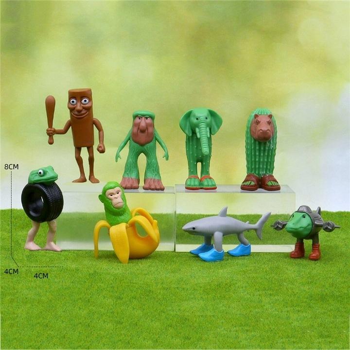 Zestaw Figurek Figurek Brainrot Tung Tung Tung Sahur Ai Tralala 3D 8 Szt