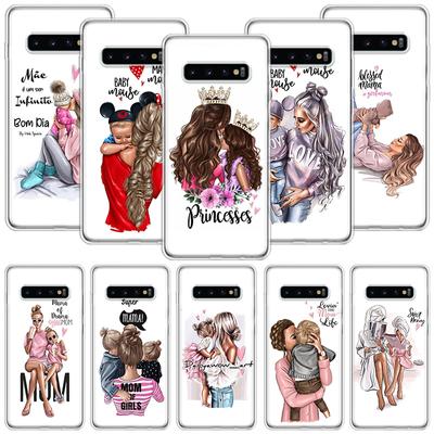 Super Mom Baby Fashion Girl telefono dėklas, skirtas Samsung Galaxy S20 Fe S10 Plus S21 S22 S23 Ultra S10e S9 S8 S7 Edge Fundas Cover Coqu