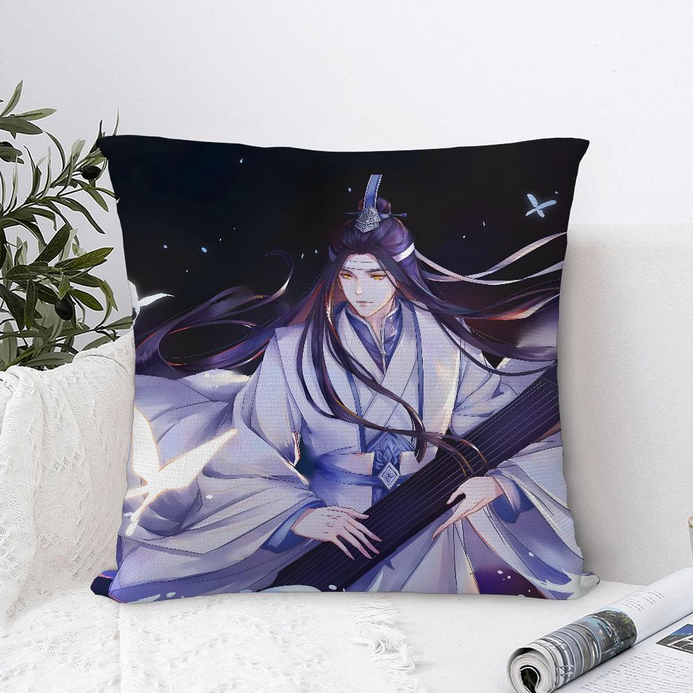 M-Mo Dao Zu Shi Anime Pillow Case Sofa Decorative Home Double-sided Print Plush Square Throw Pillow Covers Cushion Decor Cover