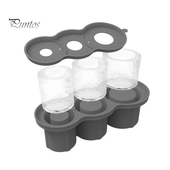 Beverage Ice Mold Silicone Cylinder Cube Tray for 20-40oz Tumbler Cup with Lid Hollow Shape Stackable Easy Release Juice Whiskey Cocktail Cubes Maker