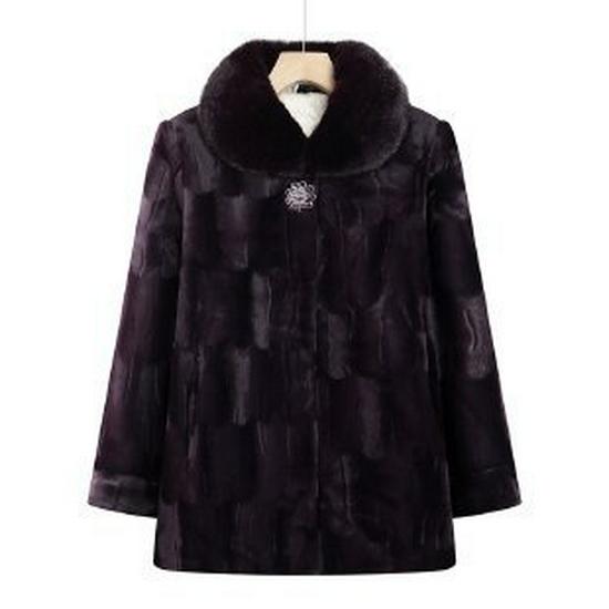Women's Faux Mink Velvet Jacket: Versatile, Stylish Grandma-Inspired Autumn/Winter Top