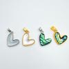 Elegant Mother-of-Pearl Heart Pendant Necklace with Copper-Plated Real Gold, High-Quality and Color-Retaining Jewelry Charm.