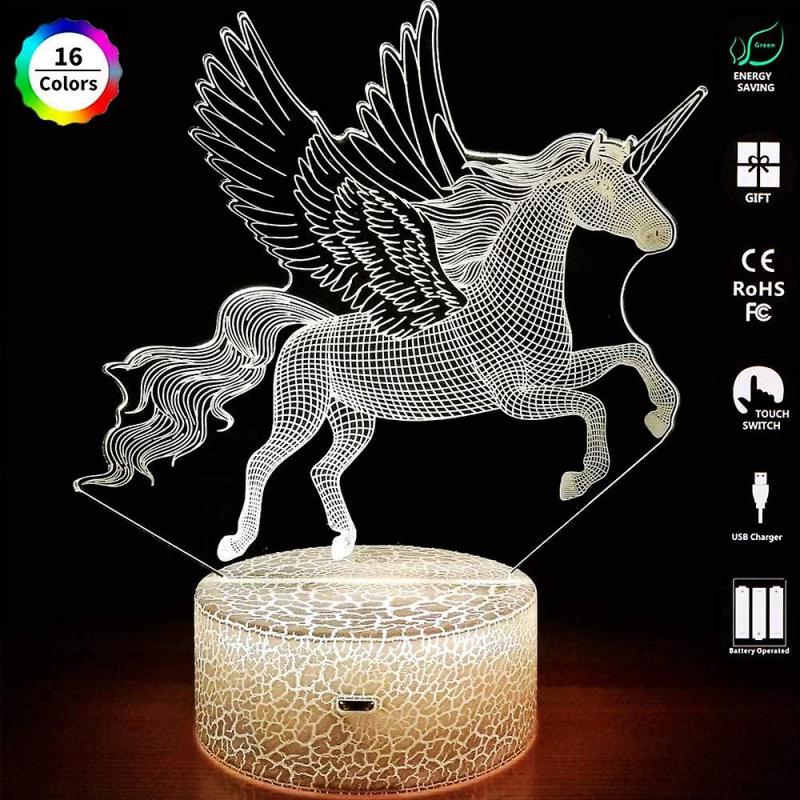 Dinosaur Toys Children 3d Illusion Desk Lamp Remote Control Dinosaur Night Light For Kids 2 3 4 5 6 7 8-12 Year Old Boys Gifts