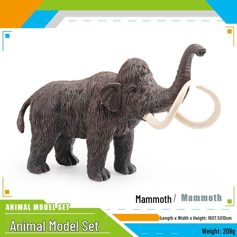 Wildlife Mammoth Family Toy Set - Solid Plastic Elephant Models