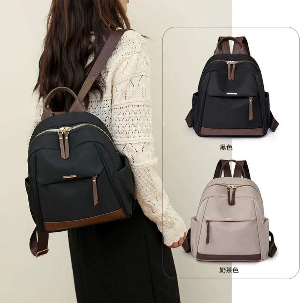 Large Capacity Nylon Backpack Canvas Oxford Shoulder Bag Vintage Women Backpack  Girls
