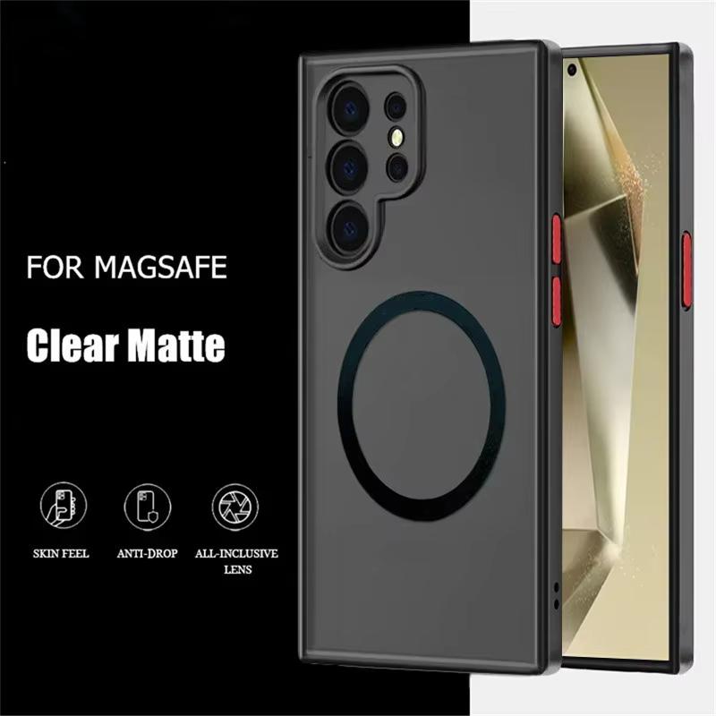 Μαγνητική Θήκη Για Samsung Galaxy S25 S24 S23 S21 S20 Ultra Plus FE Για Θήκες Magsafe Για Samsung S22 Note 20 Ultra 10 Plus Κάλυμμα