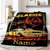 Classic Car Customize Your Name Blanket Warm Comfortable Soft Blanket For Chair Office Sofa Bed Sofa Office Camping Suitable For Gifting Relatives And