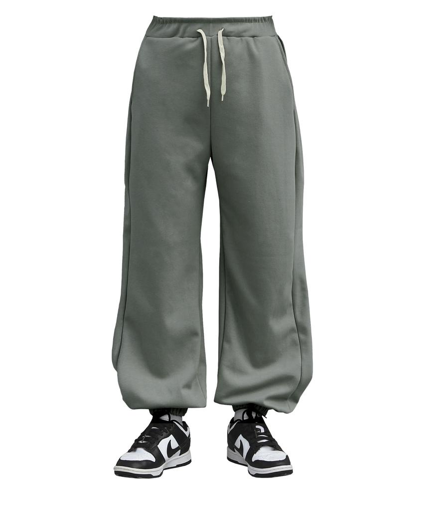 Oeta Double Cotton Side-Tuck Balloon Fit Jogger Pants