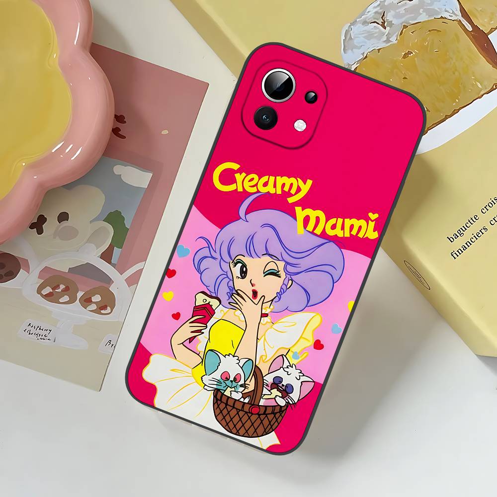 C-Creamy Mami Slim Black Shockproof Phone Case: Snug Fit For Xiaomi 12,11,12S Ultra & Redmi Note 11,10T,9,9A,8Pro,8T,5G