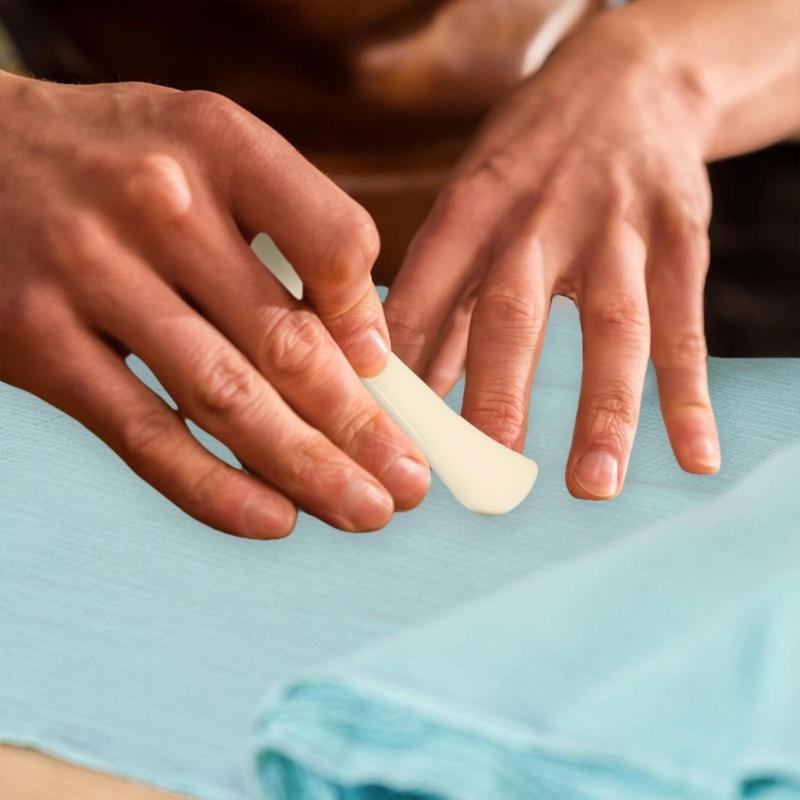 2Pcs Fabric Creaser Tool ABS Bone Folder Paper Creaser Sewing Creasing Tool for Quilting Bookbinding Art Craft Project