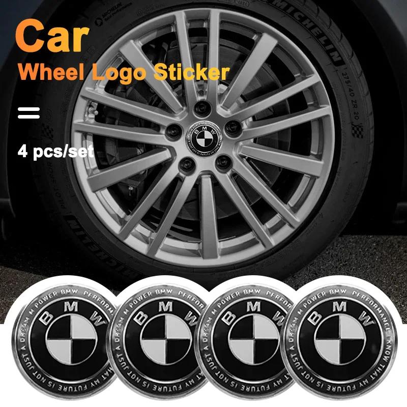 4 Stück 56/60/65MM Auto Radnabenkappe Center Aufkleber Emblem Auto Plakette Abziehbild NFUYH400 Zubehör für BMW G30 F02 E46 G28 F30 F10 E60 E90 G20