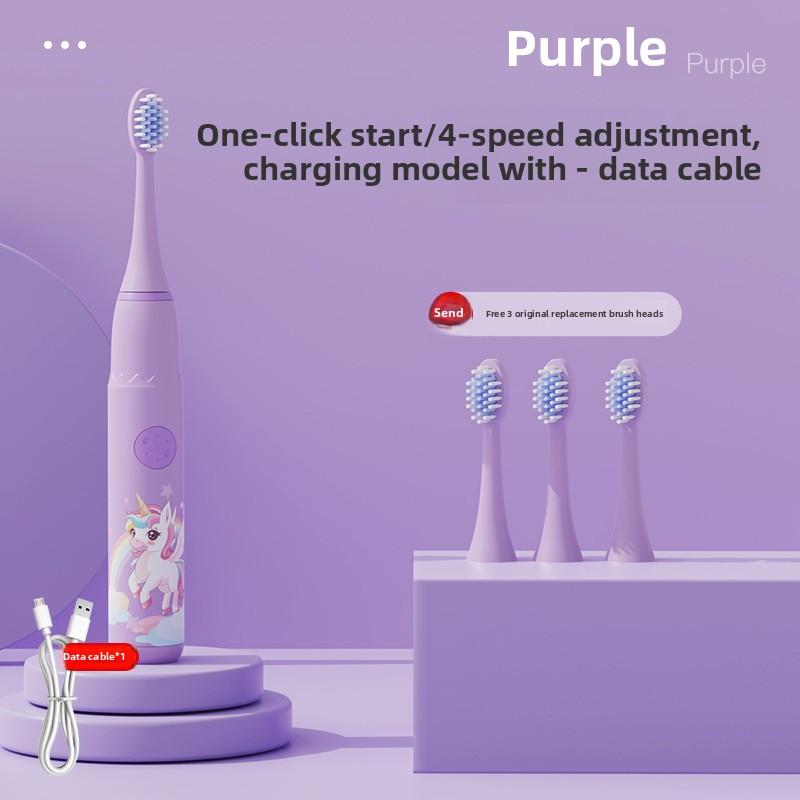 New Children's Toothbrush Cartoon Sonic Toothbrush Electric Soft Bristle Rechargeable Children's Electric Toothbrush