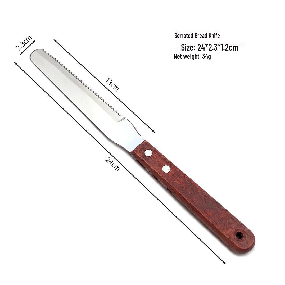 

Нож для хлеба и торта из нержавеющей стали с зубчатым лезвием для домашнего использования 24cm x 2.3cm x 1.2cm
