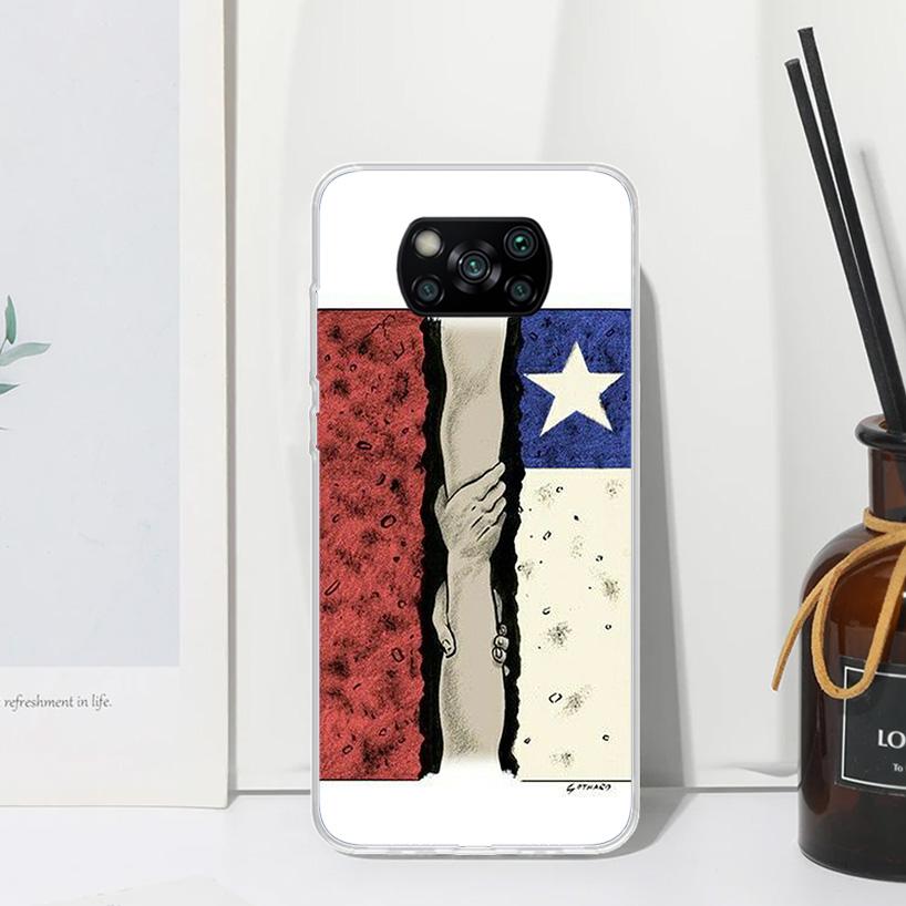 Chile Flag Phone Case For Xiaomi Poco X7 X6 X5 M7 M8 Pro F7 Ultra Redmi 15C 15 13C 13 12C 12 10 10C 10A Art Fundas Poco X7 X6 X5