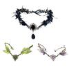 Rhinestone Decorated Fairy Flower Leaf Headbands Elven Princess Tiara  Photoshoot Costume
