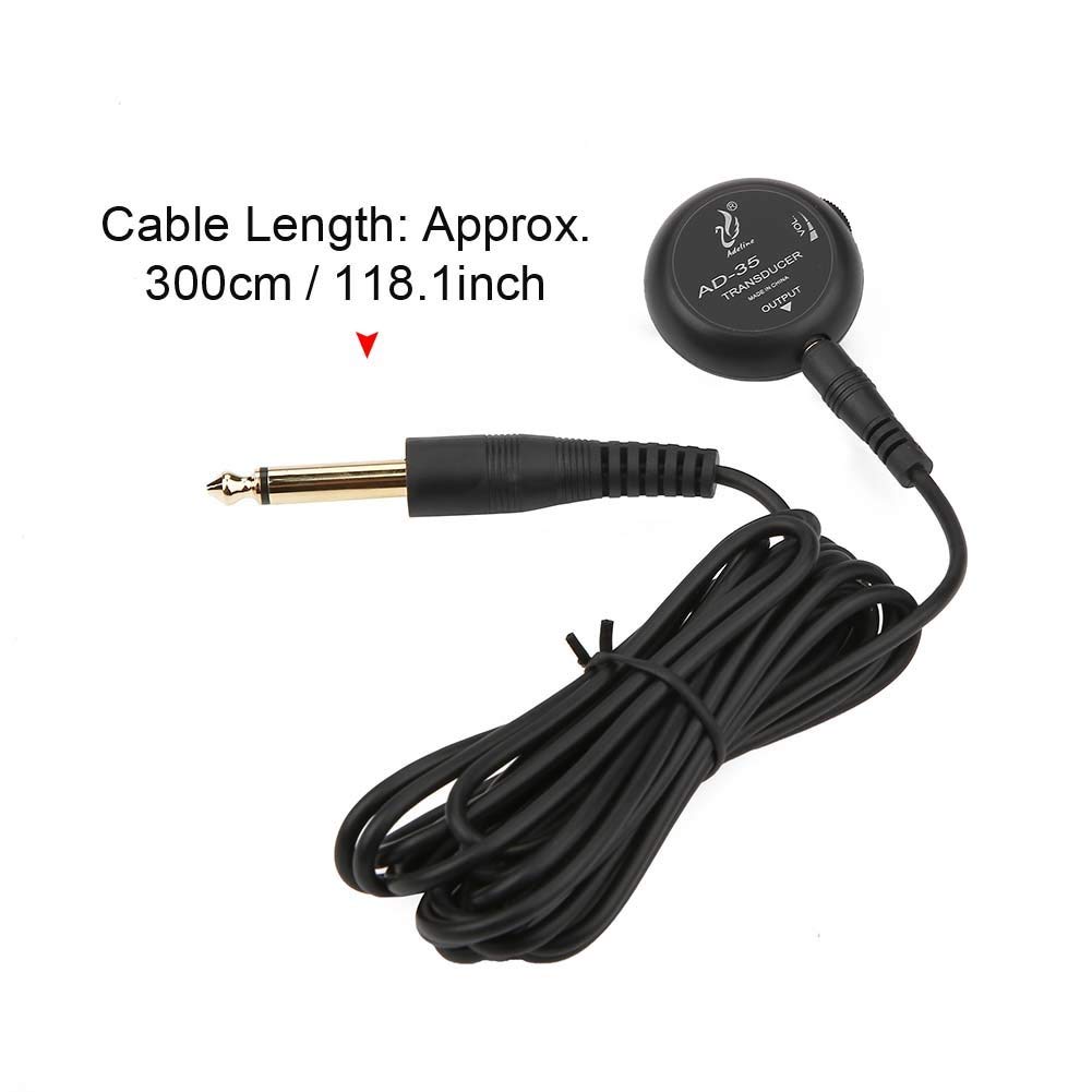 Piezo Microphone Transducer AD35 Mini Piezo Pickup Contact Microphone Transducer for Acoustic and Ukulele Guitar, Violin,