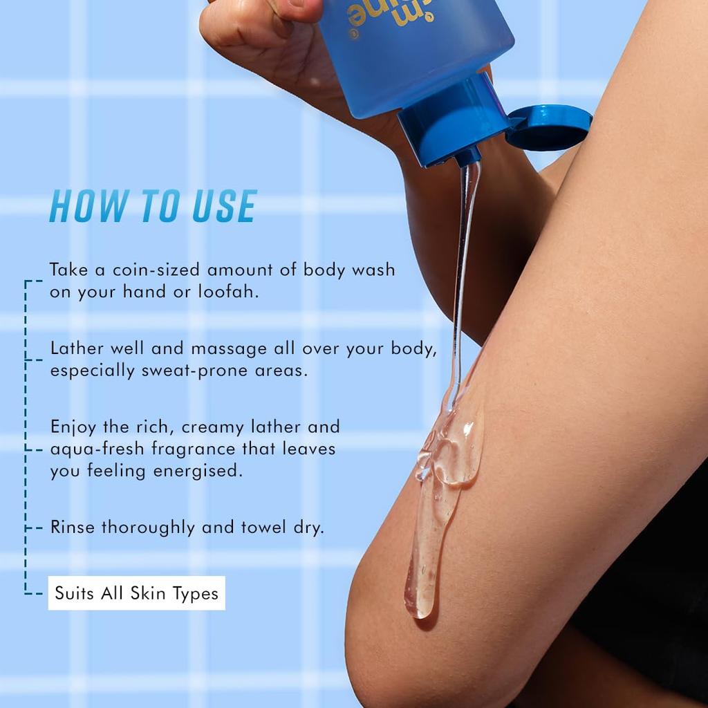 mCaffeine 3-in-1 Parfüm Körperwäsche mit 2% Salicylsäure für Männer & Frauen, 250 ml, Geruchskontrolle & Glatte Haut