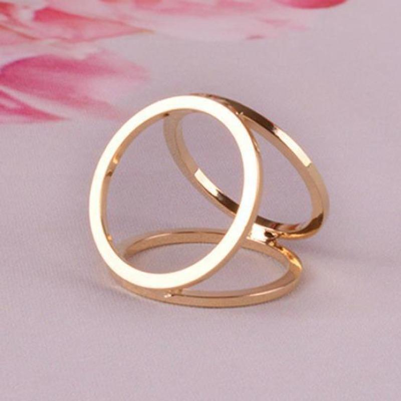 Hot Fashion Vergulde Drie Ring Zijden Sjaal Gesp Clip Broche Pin Gift