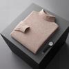 Spring & Autumn Men's Pure Wool Plus Size Knit Sweater - Versatile, Trendy, Lightweight.