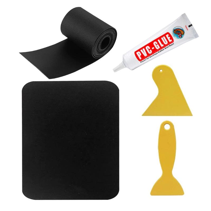 

5pack Waterproofed Boats Tent Patching Kayaks Canoes Emergency Repairs Patches Water Sports Equipment чёрный