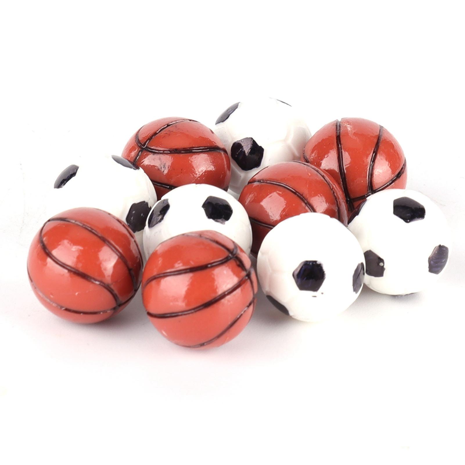 

10pcs 1:12 Dollhouse Ball Model Miniature Resin Football Basketball Toys for Doll House Decoration
