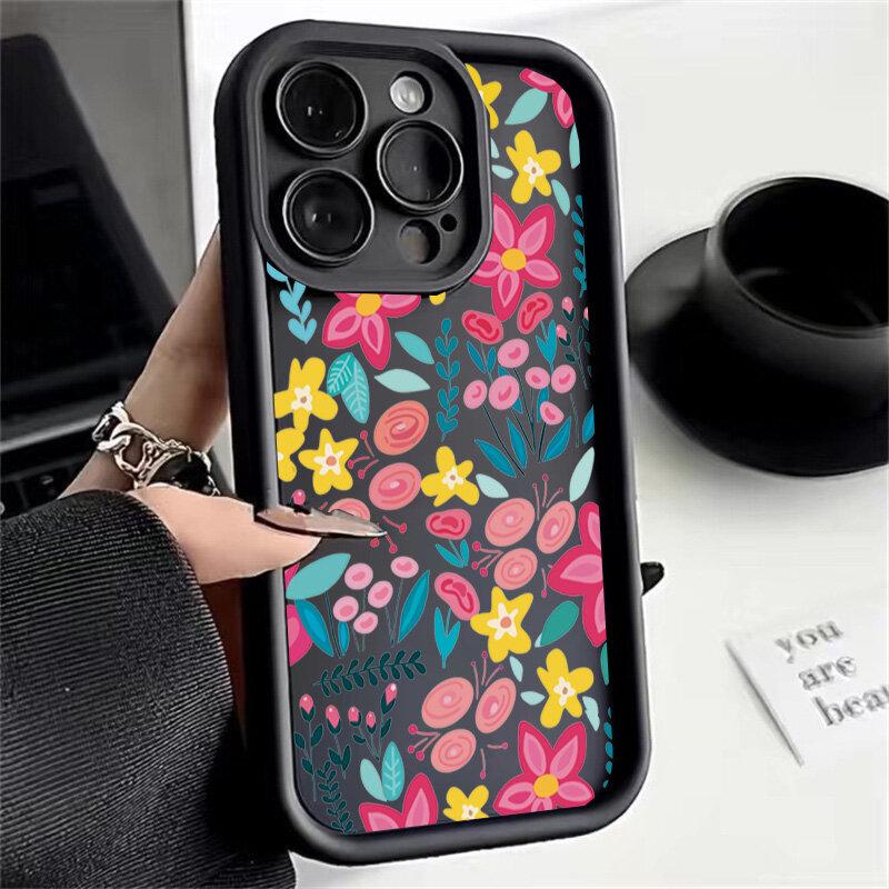 INS Embossed Floral Painted Phone Case For Motorola Moto Edge 50 Pro 60 Fusion Stylus 40 Neo 70 G84 G85 G54 G75 G05 G34 G56 G86