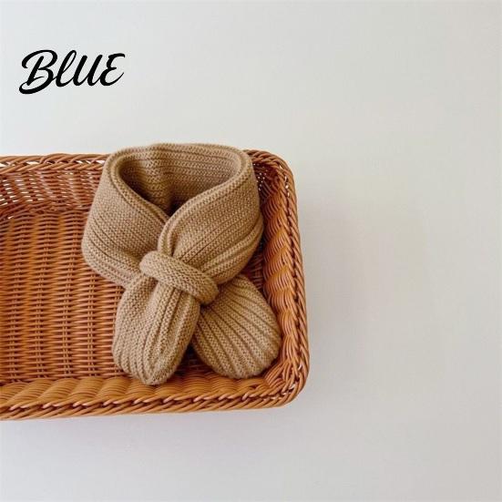 Knitted Wool Children Unisex Warm Elastic Soft Winter Thick Scarf Baby Solid Color Cold Resistant
