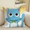 Lucy Anime FFairy Tail Natsu Square Sofa Pillow Cover Solid Color Living Room Home Decor Cushion Case