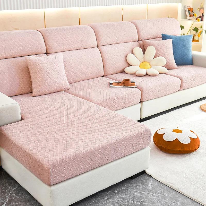 Pokrowiec na sofę Szezlong Rozkładana sofa Nakładka Regulowany Elastyczny Modułowy Pokrowiec na siedzisko sofy w kształcie litery L Ochraniacze na poduszki kanapy