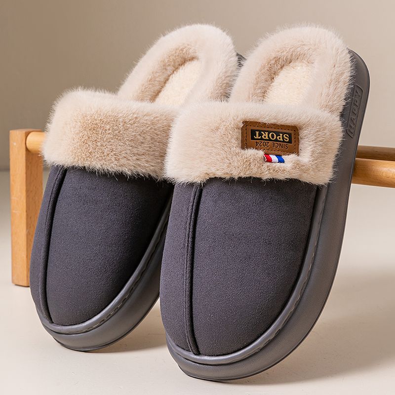 

Женские хлопковые тапочки Мягкие и толстые домашние тапочки для зимы 44-45 серый