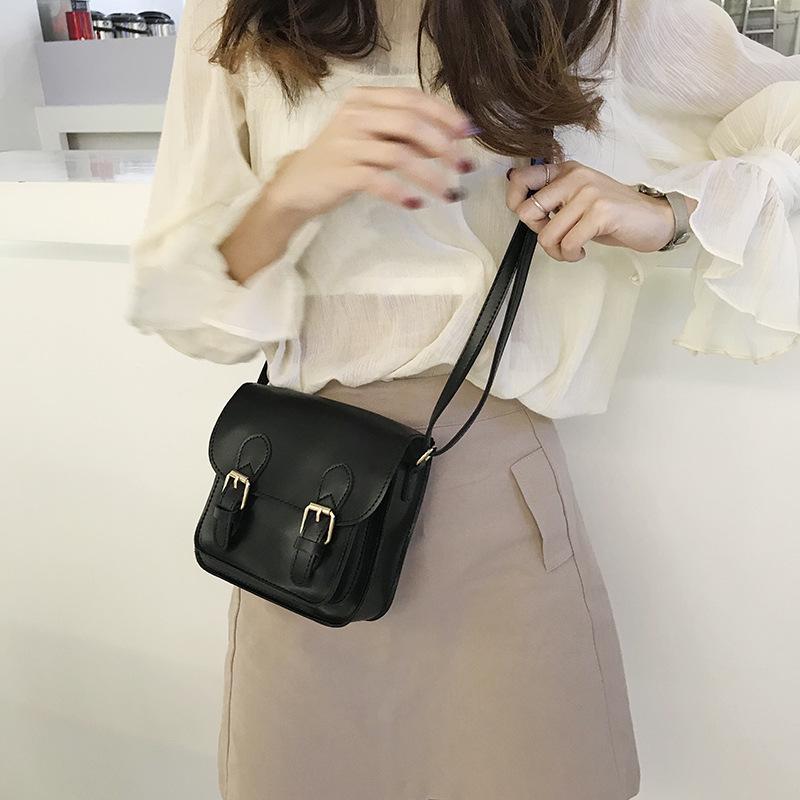 Korean-Inspired Retro Mini Crossbody Bag - Simple Strapped Student Commuter