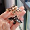 Luxury Bee Brooch Crystals  Elegant Insect Pin for Wedding Party Zinc Alloy Rhinestone Corsage Boutonniere Gift Crystal Pin