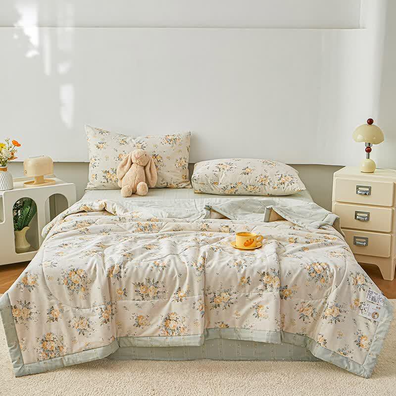YEKEROLAN 100% Cotton Summer Quilt