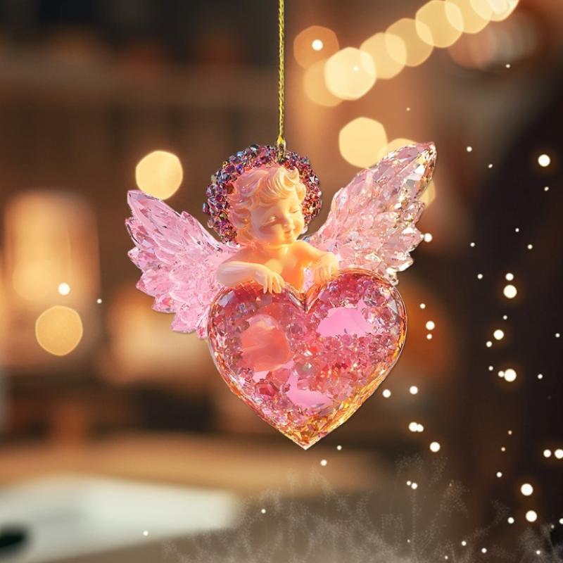 Christmas Tree Acrylic Christmas Baby Decoration Baby Ornament Valentine'S Day Pendant Angel Pendant Rearview Accessories