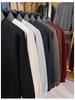 Men's Two-in-One Fleece-Lined Knit Sweater with Shirt Collar for Autumn/Winter