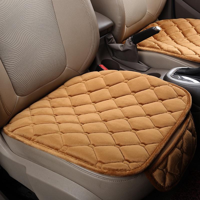Plush Winter 1pc Anti Slip Auto Car Seat Cover Pad Lattice Pattern Cushion Chair