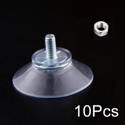 10 pezzi Ventose Rotonde a Ventosa Plastica con Viti Dado Bianco Supporto a Vuoto Cuscinetti di Aspirazione