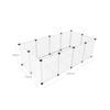 SONGMICS Pet Playpen, Guinea Pig Run and Cage with Floor, Indoor DIY Transparent Plastic Enclosure for Hamsters, Rabbits, Hedgehogs