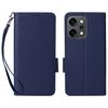 For Oppo Reno14 Pro 5G (Global) Case with Wrist Strap Litchi Texture PU Leather Wallet Phone Cover