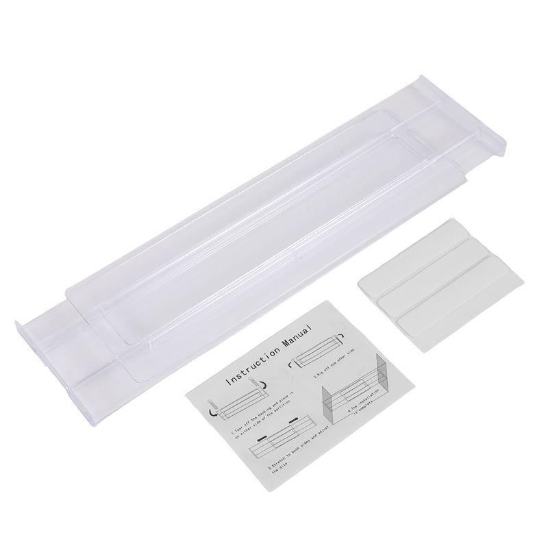 J1UL1N Drawer Dividers 8 Pack, Adjustable 3.2 Inch High Expandable From 11-20.6 Inch Kitchen Drawer Organizer, Clear Plastic