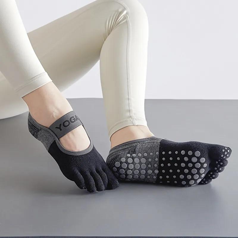 Calzini Pilates Antiscivolo Donna 3 Paia – Calze Yoga Con Grips In Silicone, Fitness E Benessere