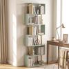 S Shaped Bookshelf 6 Tier Bookcase Freestanding Storage Shelves With Anti Tip Strap For Living Room Light Green