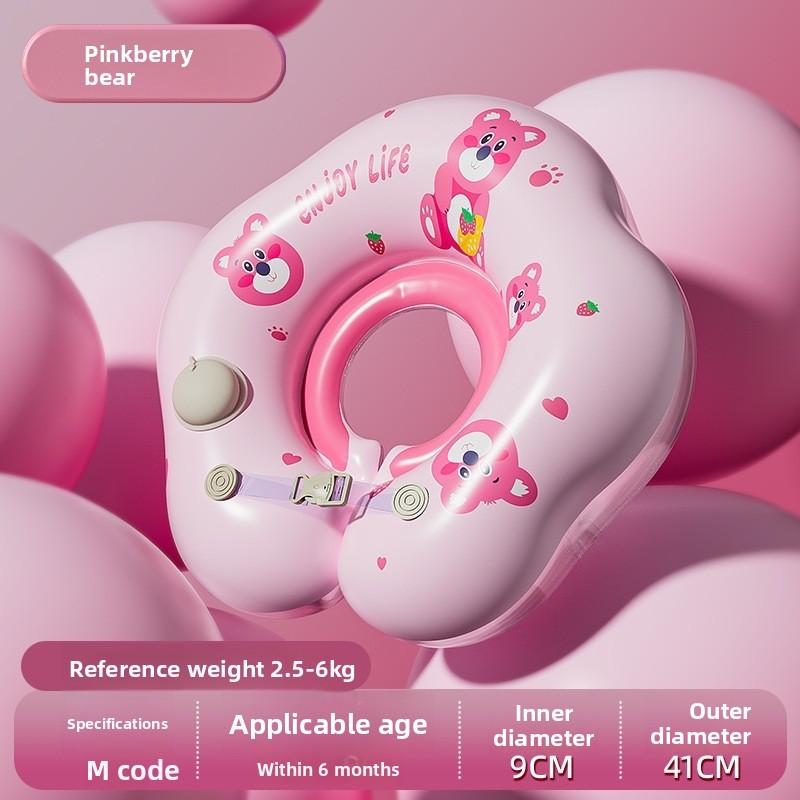 Baby Pool Float With Inflatable Neck Ring For Water Play And Swimming Safety