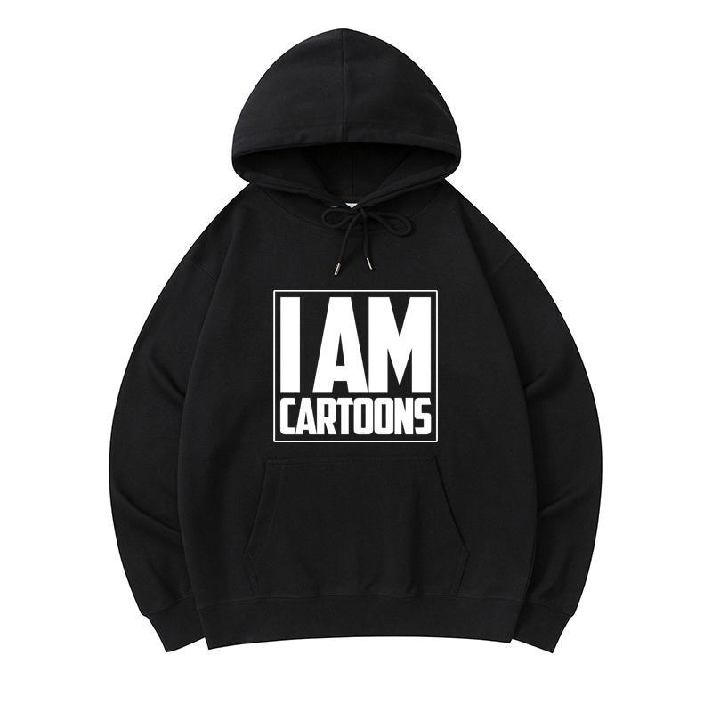 

300 GSM Men s Healthy Cotton Hoodies I Am Cartoons 1 Print Premium Cotton Sweatshirt