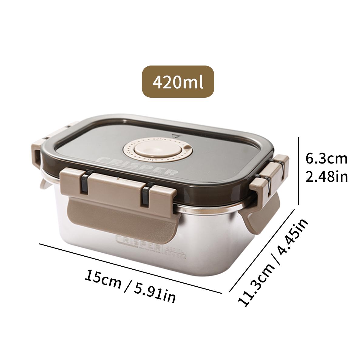 

WORTHBUY 304 Stainless Steel Food Fresh-keeping Box Refrigerator Food Preservation Box Leak-proof Sealed Food Storage Container