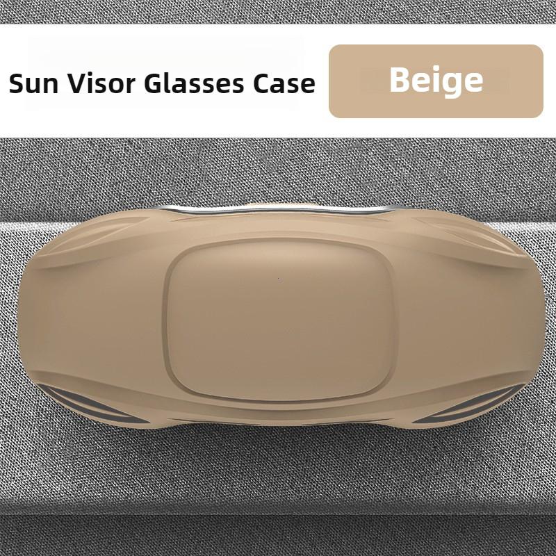 Car Glasses Box Portable Eyeglass Case Sunglasses Holder Driver Co-Pilot Storage Box Eyewear Frame Sunshade Board Car Accessory