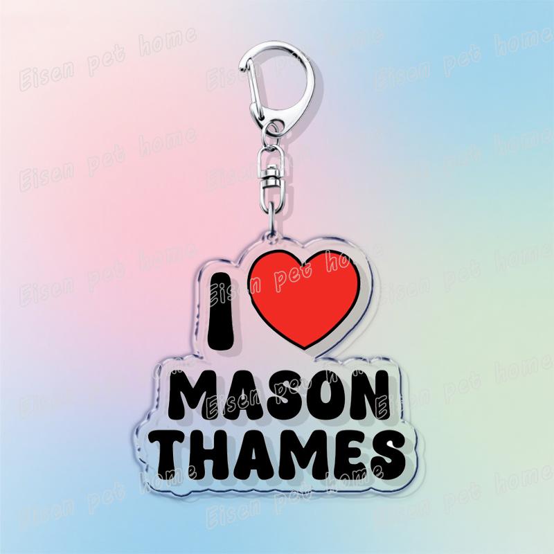 Actor Mason Thames Keychain Accessories Bag Charms The Black Phone I Love Mason Thames  Keyrings Jewelry Fans Freinds Gift