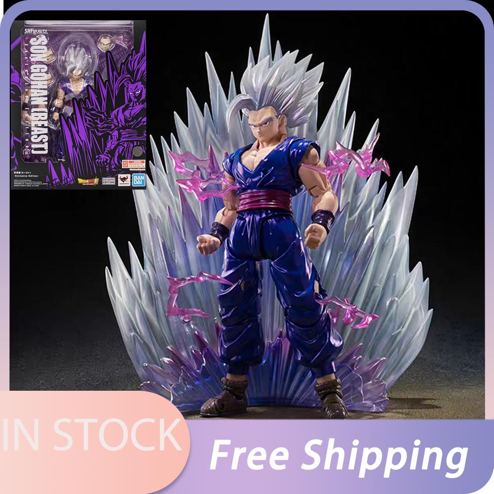 In Stock Shipping Bandai Shf Son Gohan (Beast) Sdcc--Exclusive Edition Dragon Ball Super Super Hero Model Toys Gifts