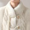 Women Velvet Mink Coat Coat for Women's  Winter New Temperament Imitation Mink Grass Young Fashion Mid Length Coat