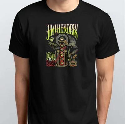 Jimi Hendrix Rock Album T-shirt Unisex 100% Cotone Magliette Uomo Top S M L XL XXL 3 4 XL Nero